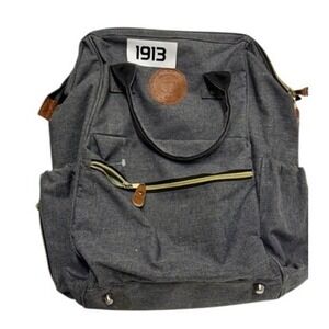 1913 Gray Canvas Backpack Travel Bag‎ Mens Durable Laptop Bag
